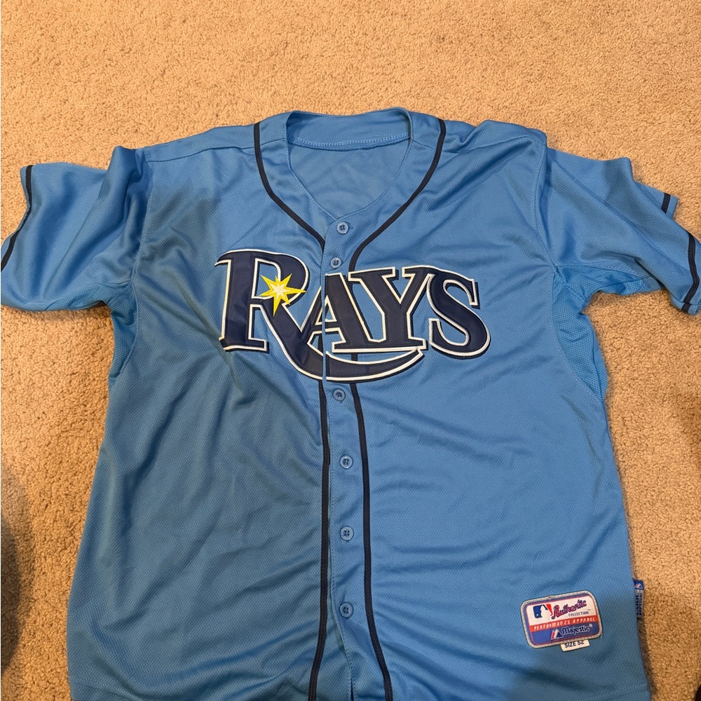 Tampa Bay Rays Majestic Light Blue MLB Authentic Collection Jersey